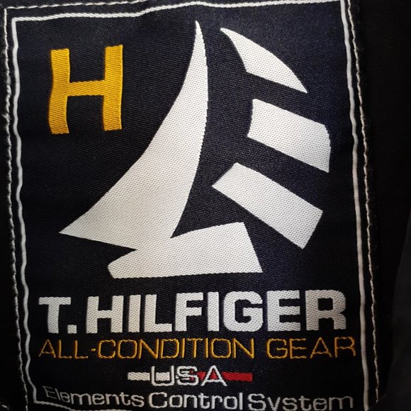 Tommy Hilfiger All-Condition Gear Hooded Pullover w/Buttons Blue Size M - Picture 4 of 14